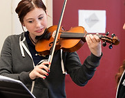 Practicing Violin
