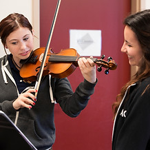 Practicing Violin