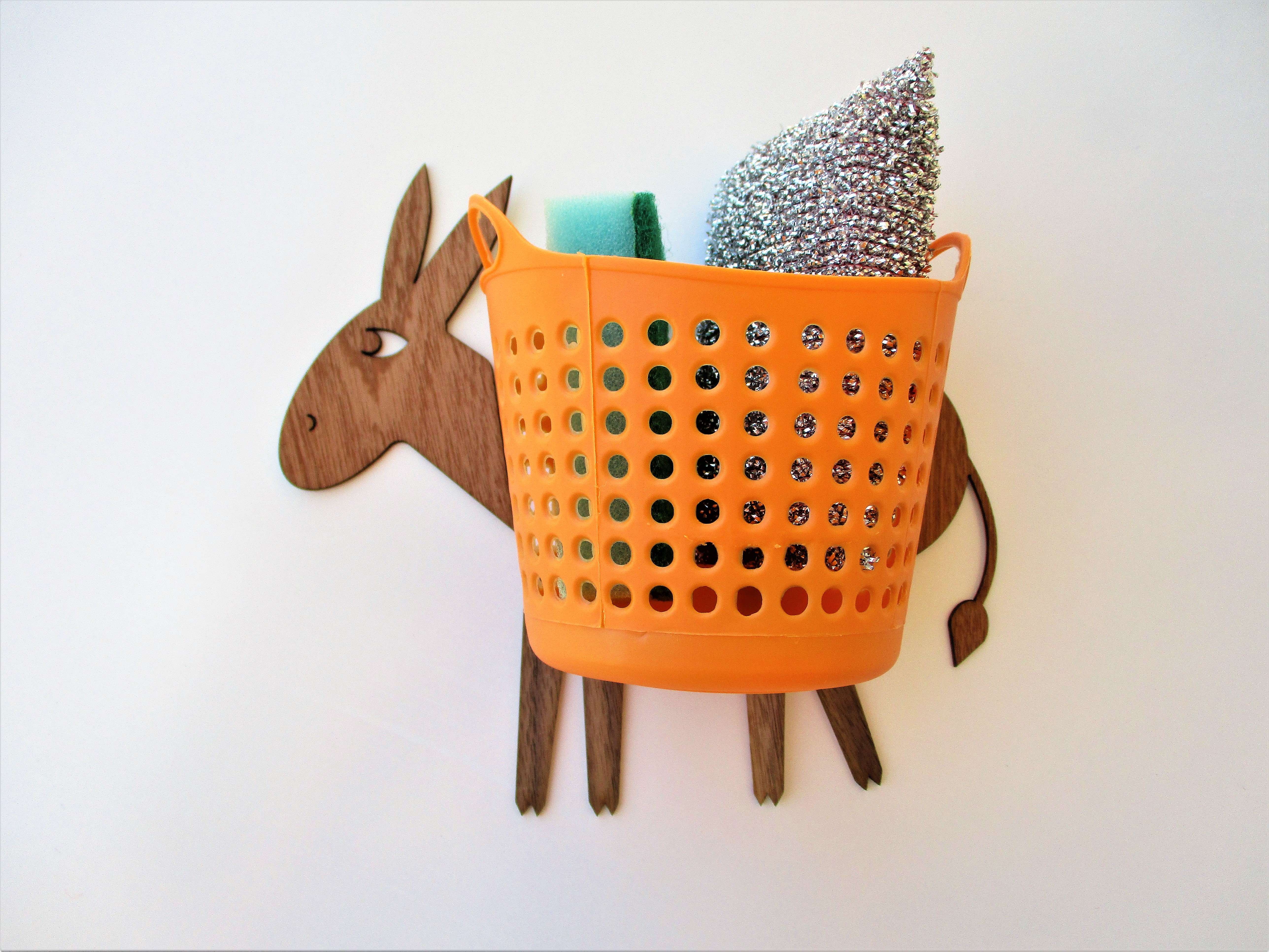 Donkey with a basket for various use