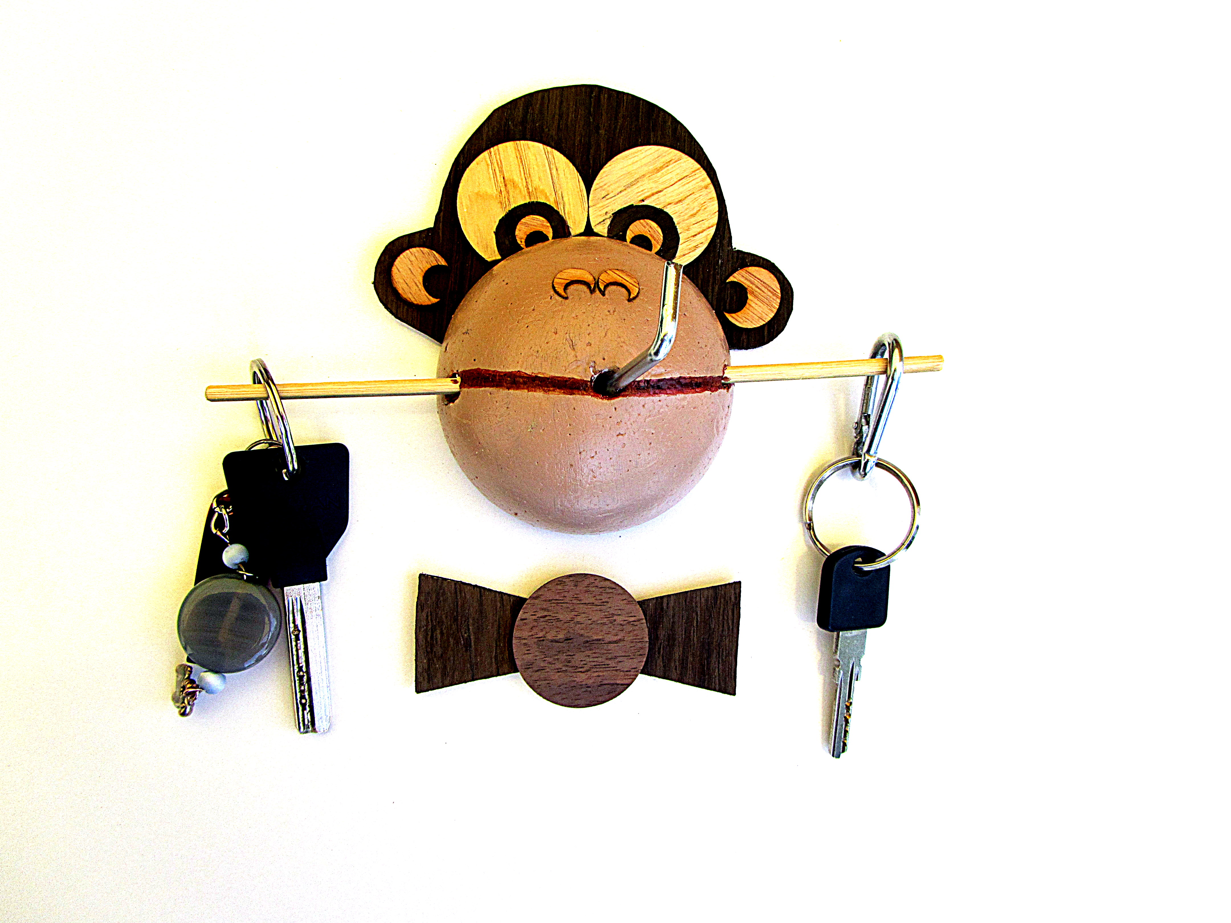 Hanger-Monkey -Funny handmade gift.