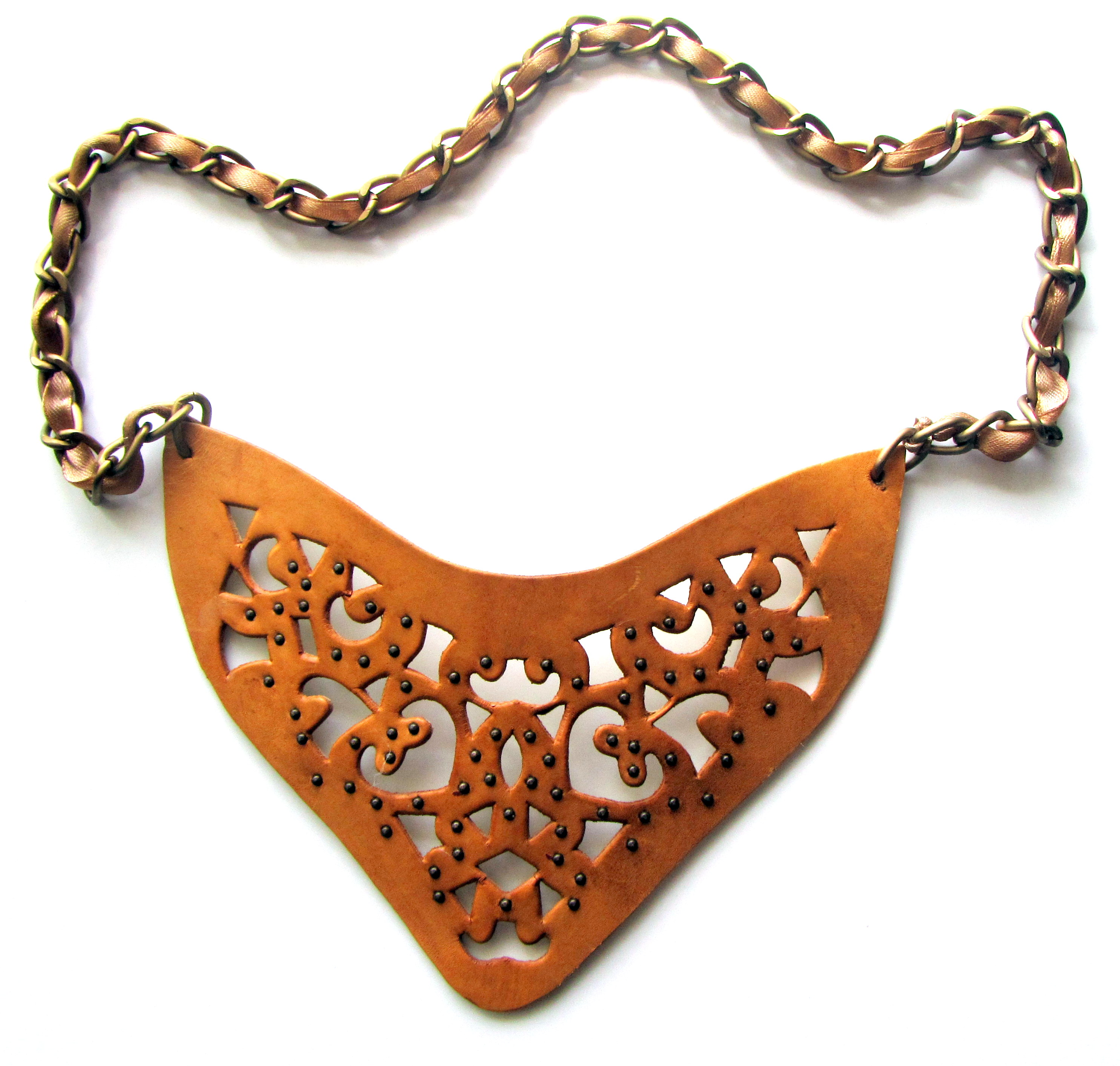 Leather Necklace - handmade gift
