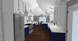 Raised Ranch Kitchen created an open concept living  space.