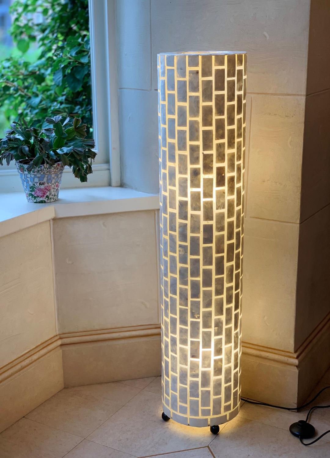 LS81 Cylinder Brick Lamp Ivory 100cm