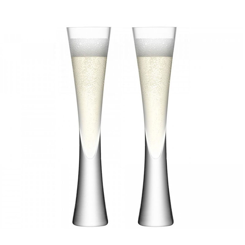 Thumbnail: Champagne Glasses Glitter Flutes Clear Cups Bubble Wine Tulip Cocktail Glasses F