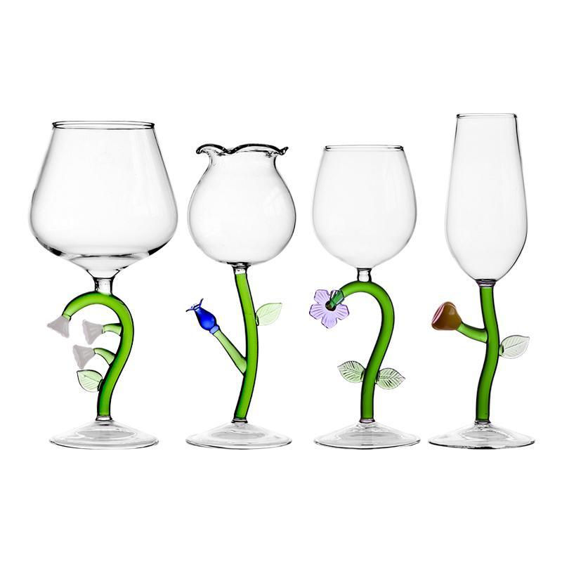 Thumbnail: Creative Plant Glass Goblet Cocktail Glasses