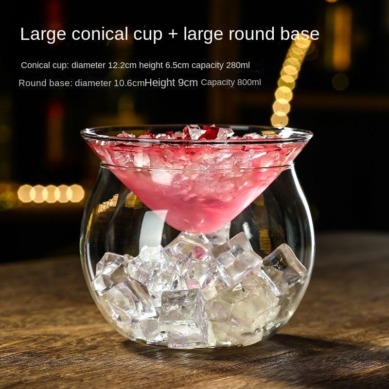 Thumbnail: Creative cocktail glass High-end influencer bar glasses ins straw crystal h
