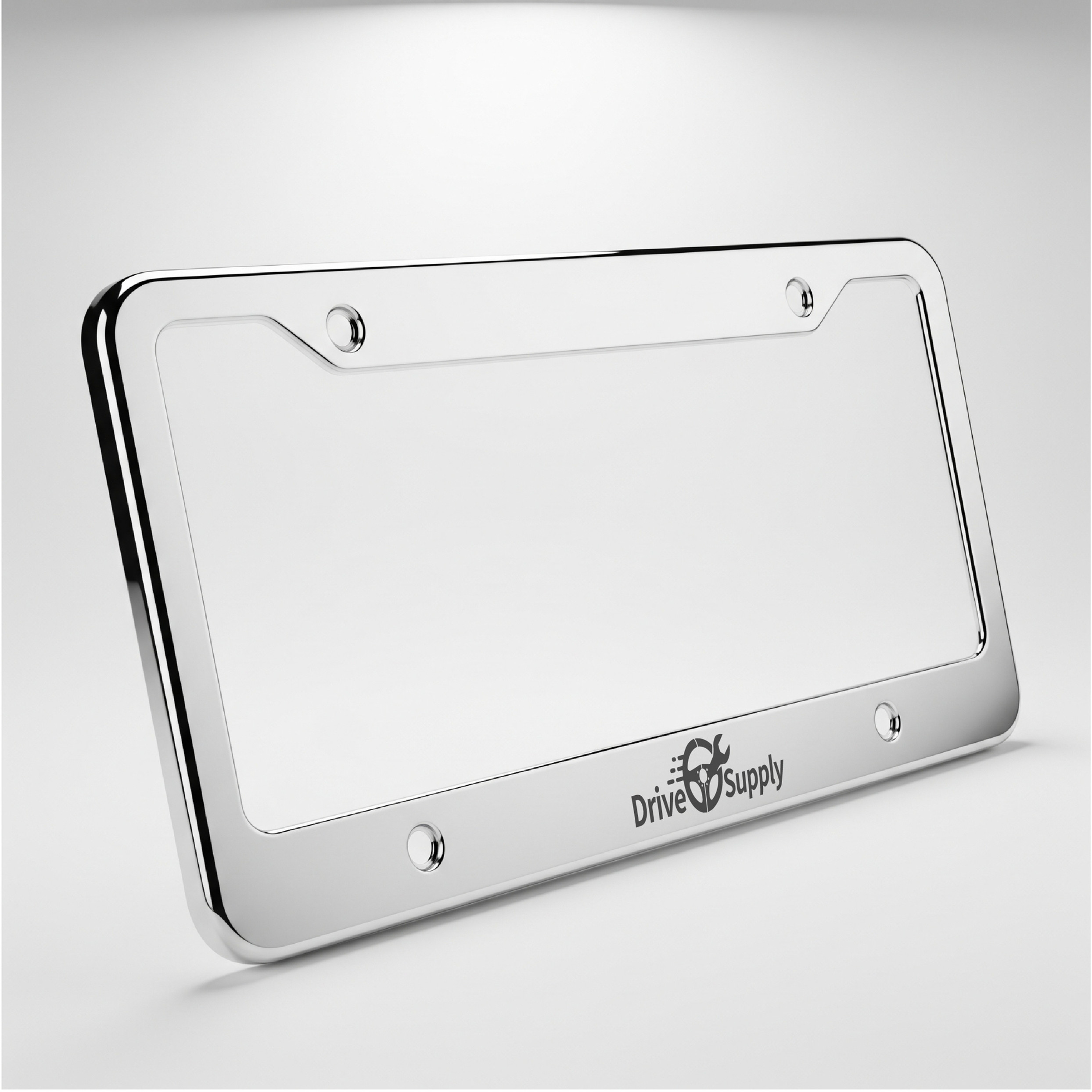 Drive Supply Polished License Plate Frame