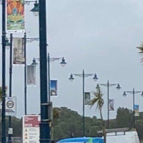 Banners are up at last after a two year delay due to covid