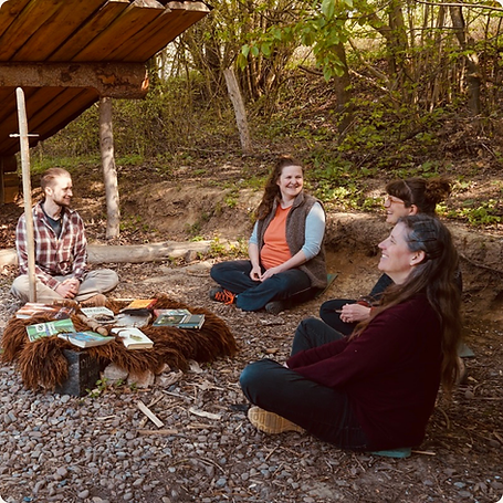 Gemeinschaft in der Natur Lagerfeuer Naturmentoring
