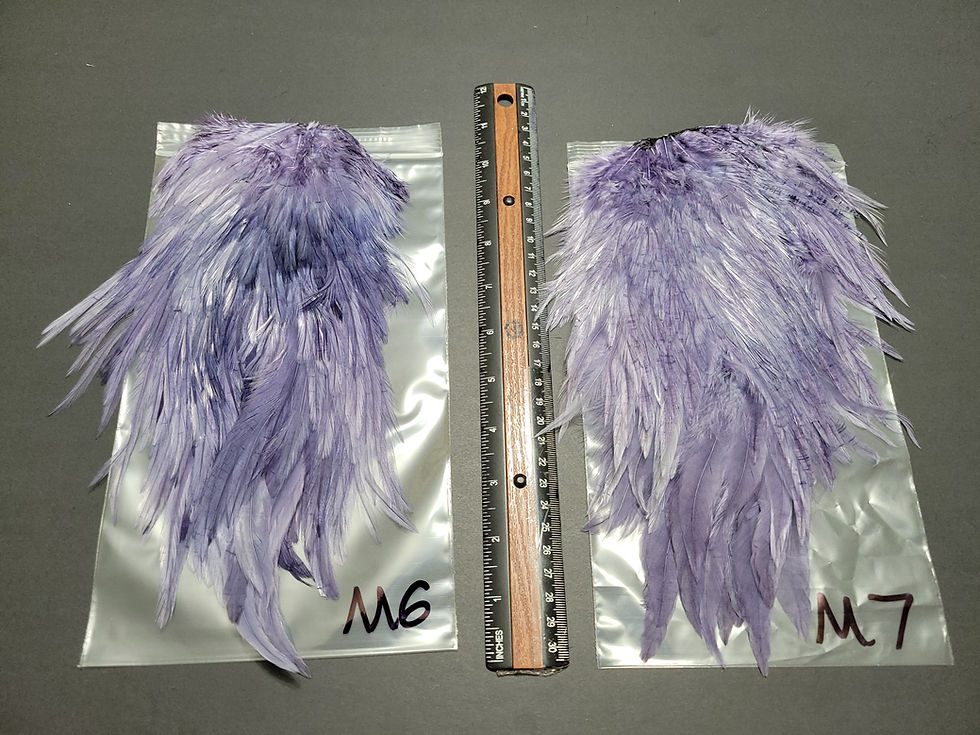 Thumbnail: Our Medium - Large Super Select AAA Grey Lavender Rooster Saddles