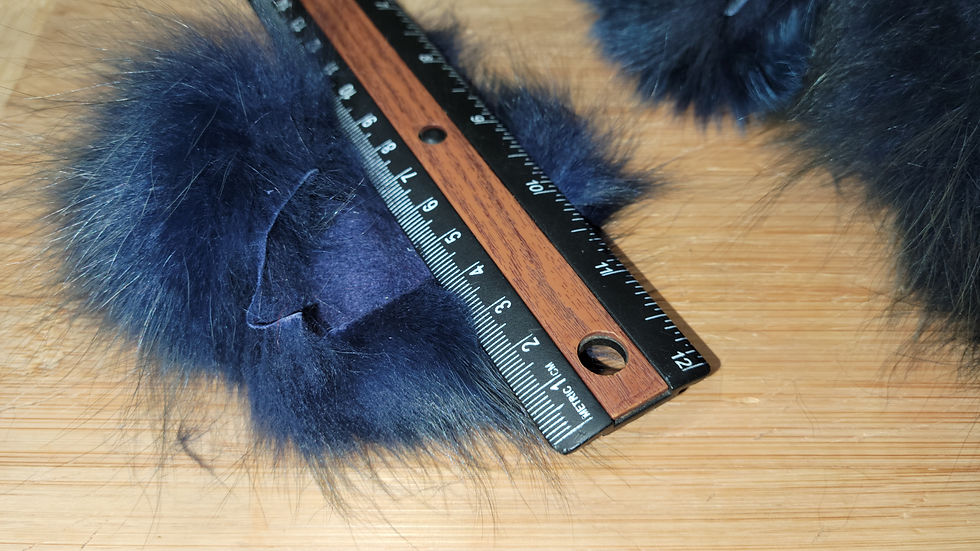 Thumbnail: Blue Fox Dyed Blue Zodiac 2"x 2" - 2'' X 3''