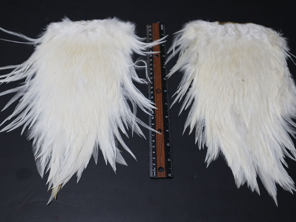 Our Natural Rooster Saddles JUMBO Super Select AAA White