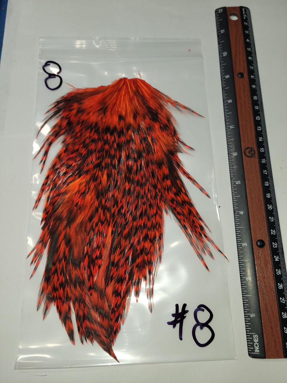 Thumbnail: Our Grizzly Super Select AAA Rooster Saddles Hot Orange Dye