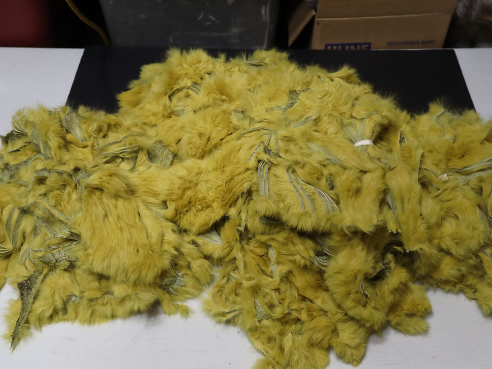 Miniature : Lanière de Lapin MYSTIC GOLDEN OLIVE AAA 1/8 pouce -Rabbit Strip