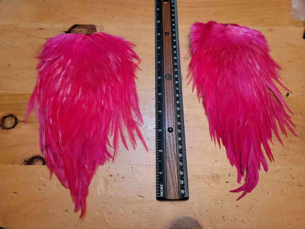 Petite Super Select Rooster Saddles AAA Dyed Hot Pink