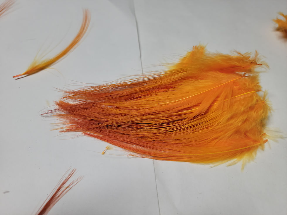 Miniature : Plumes AAA de Héron Teint Orange Feu - Fiery Orange
