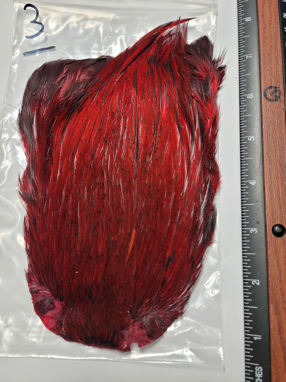 Miniature : Cou de Coq Super Select AAA Naturel Badger Teint Claret (blood red)