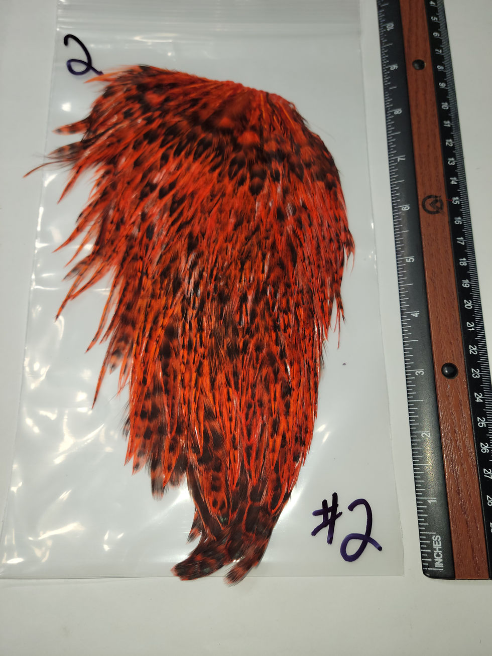 Thumbnail: Our Grizzly Super Select AAA Rooster Saddles Hot Orange Dye