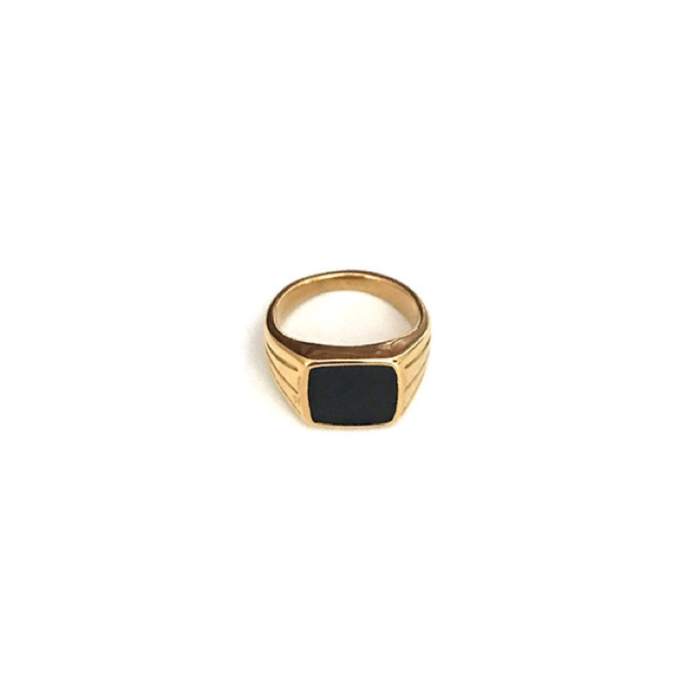Thumbnail: The Black Squared Signet Ring
