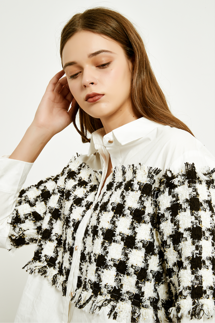 Thumbnail: Houndstooth Front Panel Shirt
