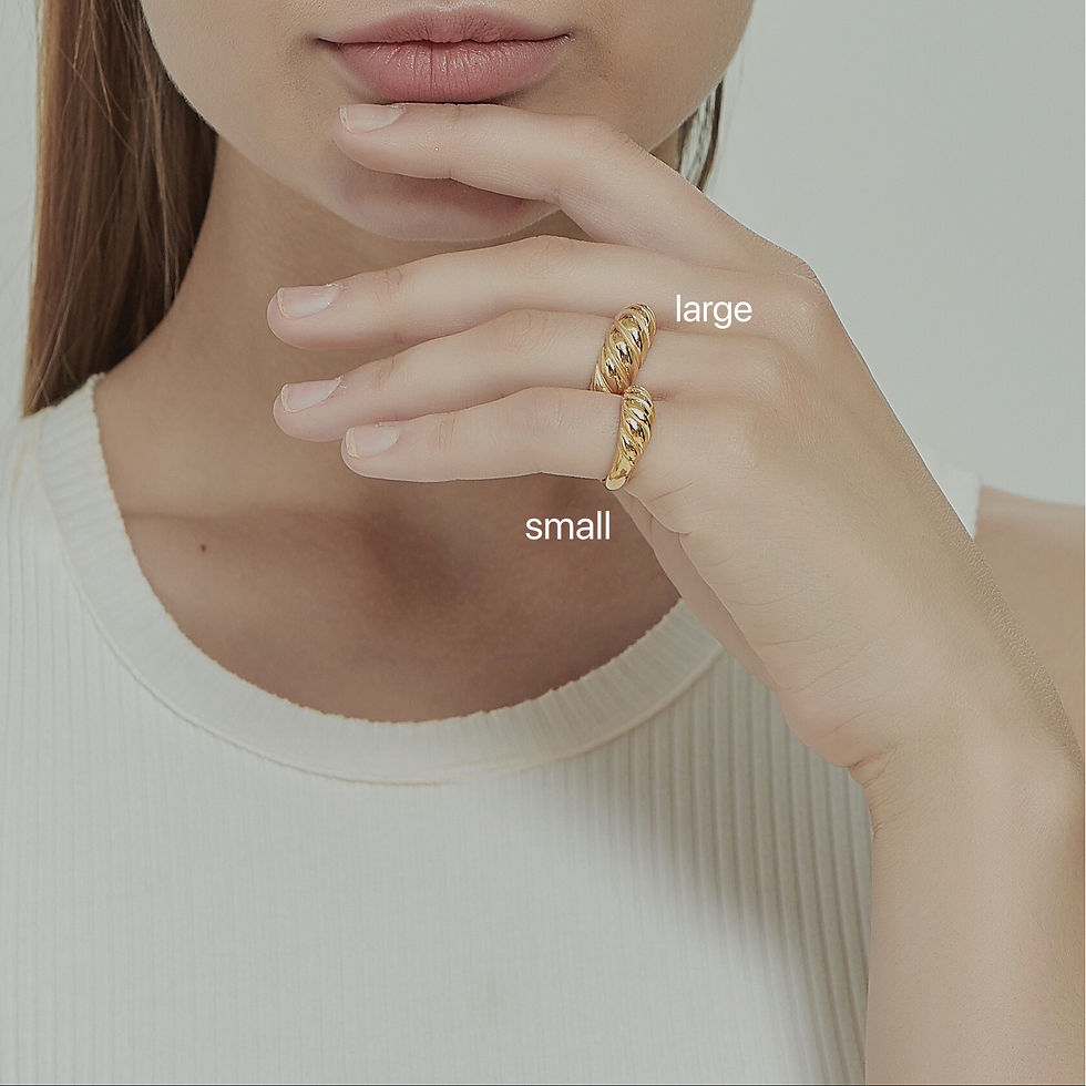 Thumbnail: The Dome Croissant Band Ring (2 Styles)