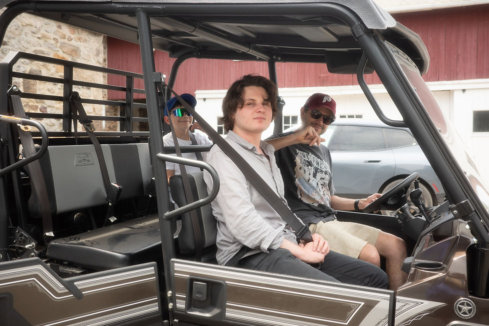 I loved driving this Rolls Royce of golf carts around the farm