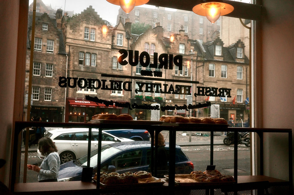 stopped in here for a delicious Scottish porridge, perfect for a day of Haar