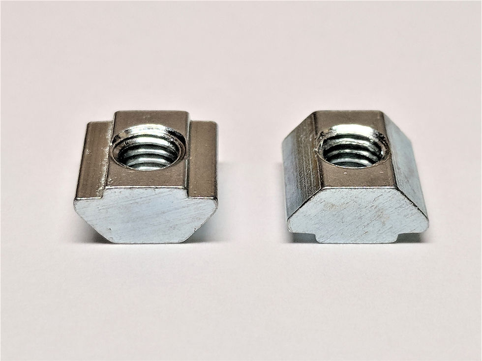 Thumbnail: M5 heavy duty T nuts front, top and bottom view