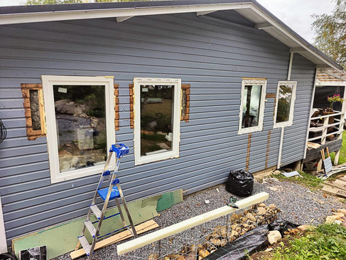 Ulkoverhous ennen kuin remontti on valmis