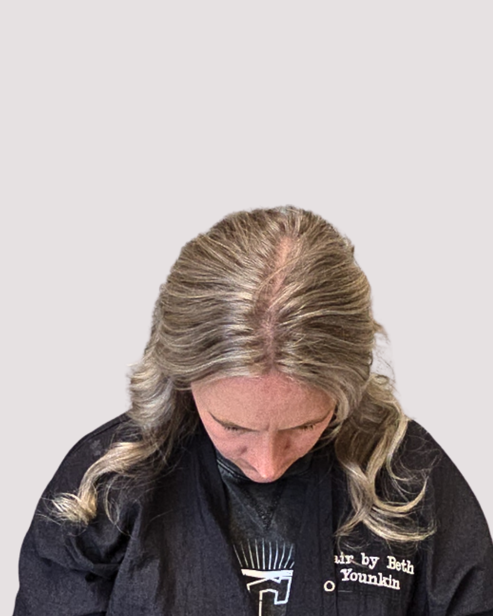 blonde gray blending preventing fading of color