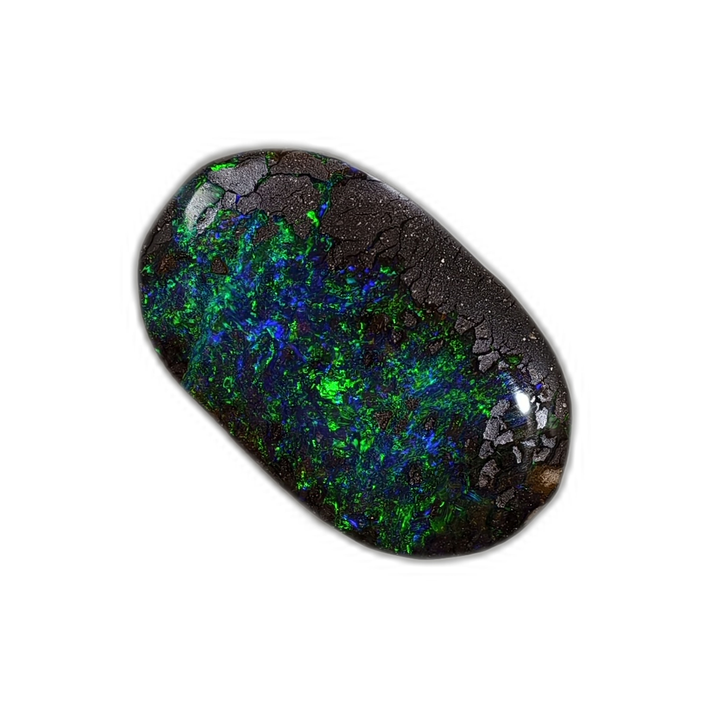 Opale Boulder Australienne – Cabochon – 12,6 x 7,7 x 4,2 mm – 4,7 ct