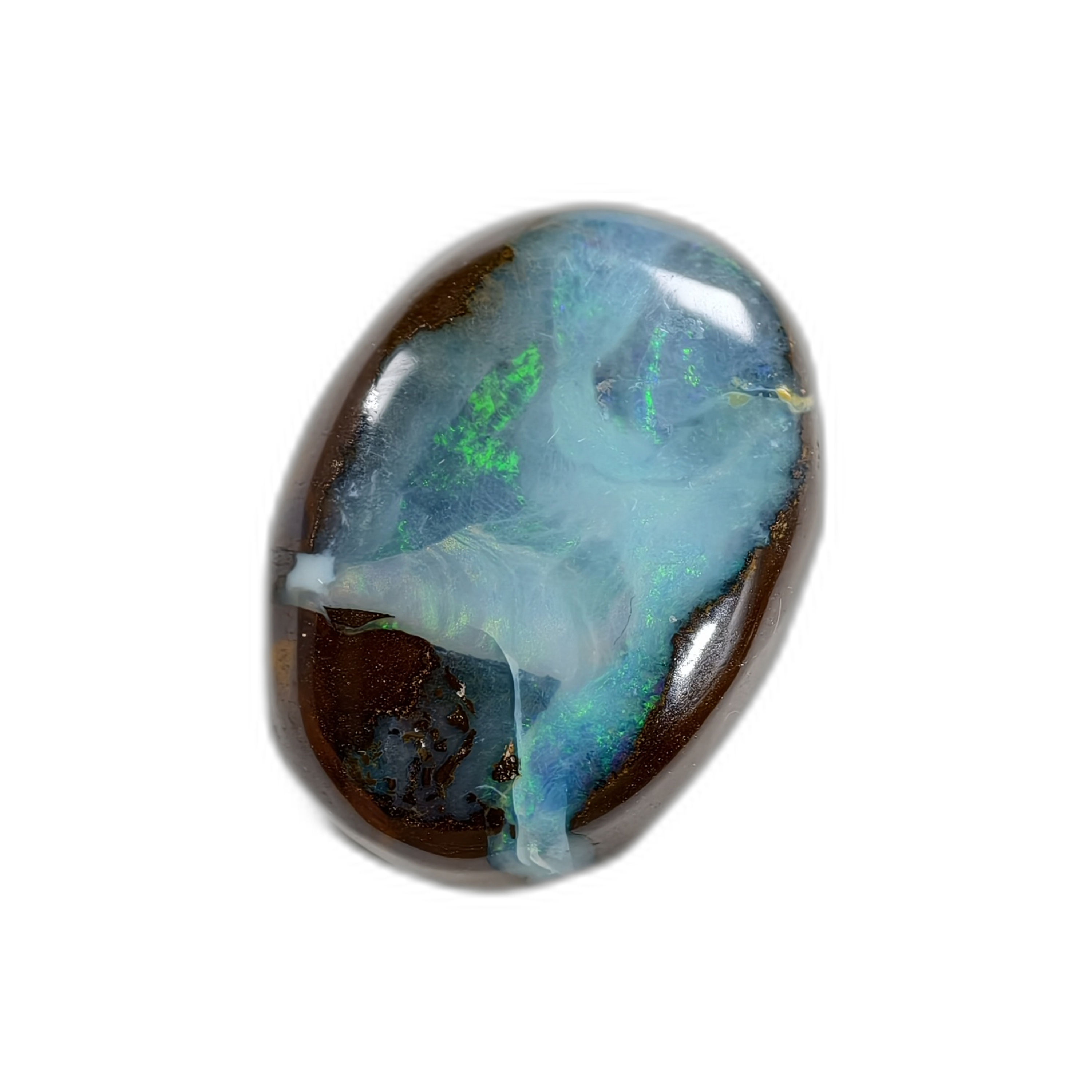 Opale Boulder Australienne – Cabochon – 17,2 x 12,7 x 5,8 mm – 12,7 ct