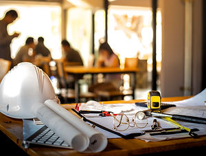 Architectural Office desk background con