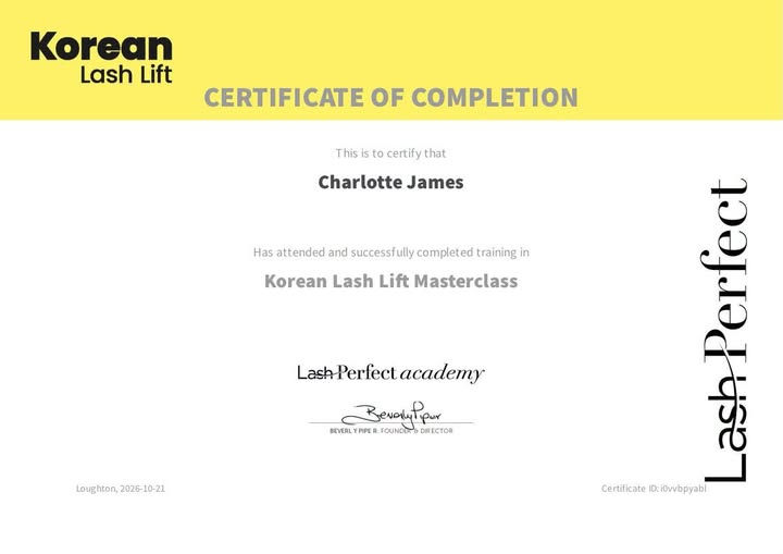 Congratulations Charlotte! Korean Lash Lift & Tint Now Available at FACE Aesthetics