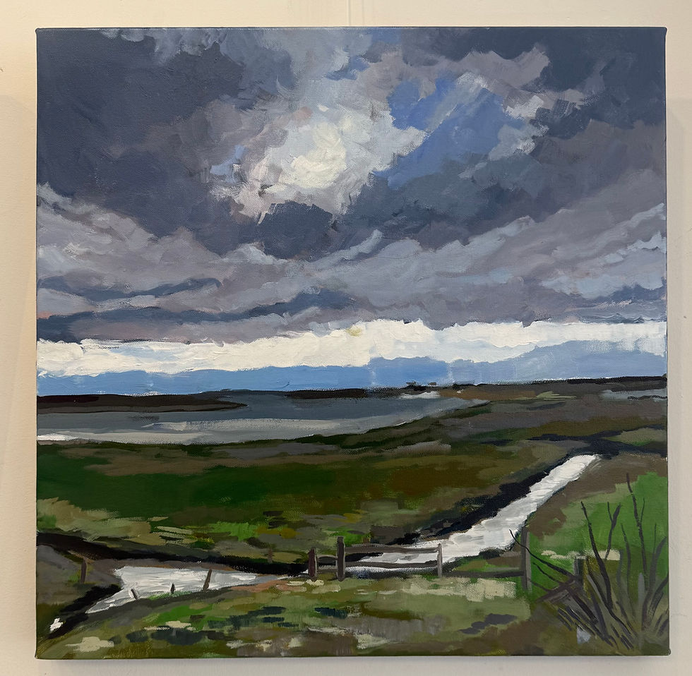 Thumbnail: Hollesley looking onto Shingle Street, Suffolk 60x60cm