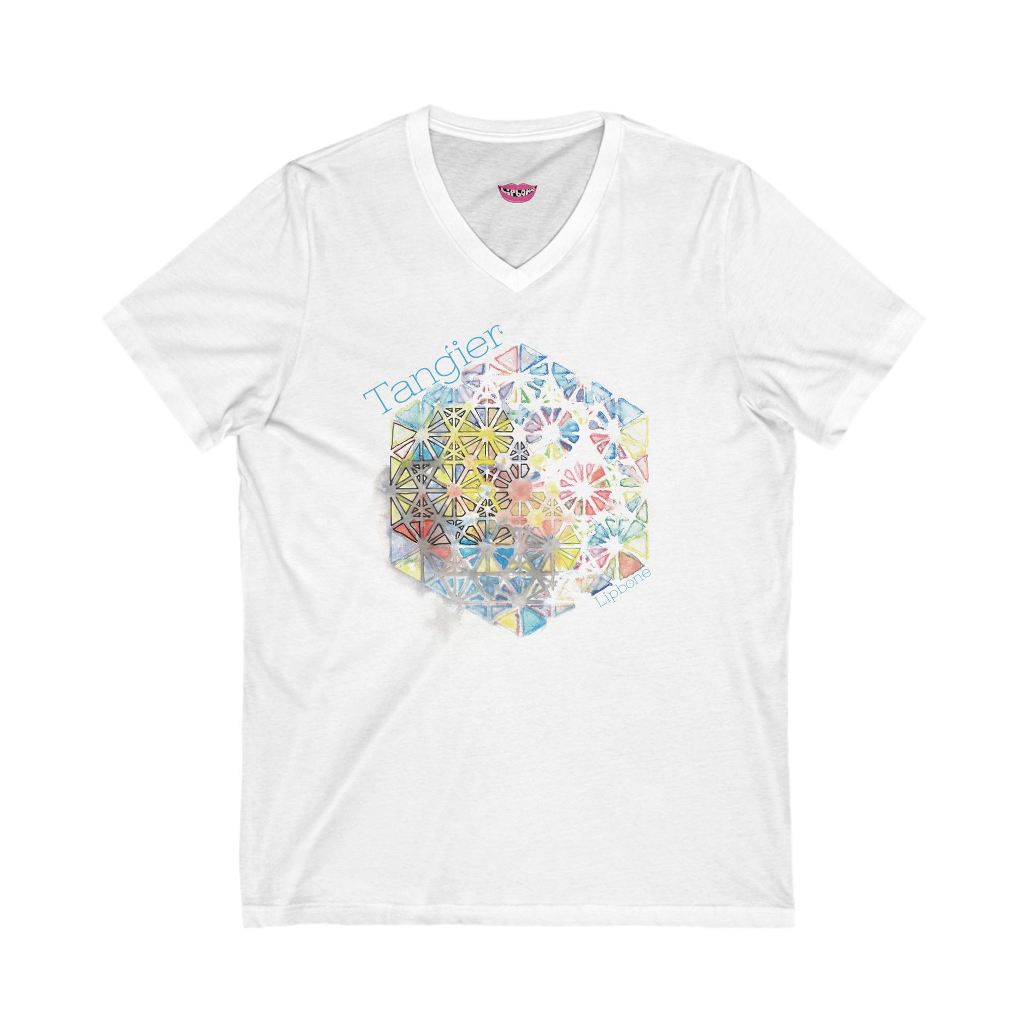 Tangier Unisex Jersey Short Sleeve V-Neck Tee