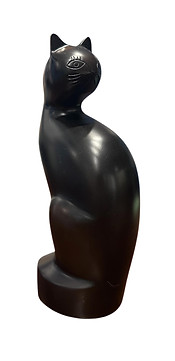 Tall Cat Urn in Antique Bronze