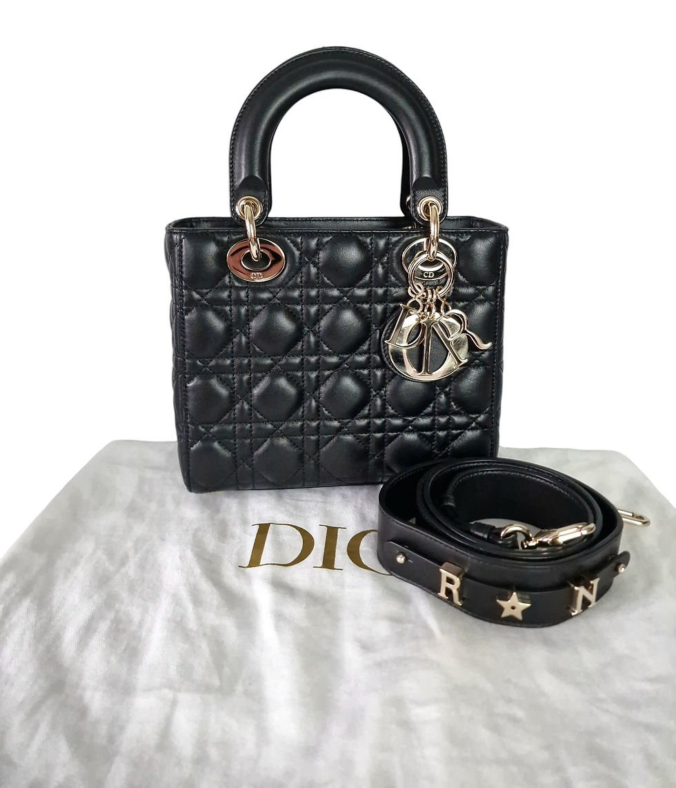 Thumbnail: Lady Dior Small MYABC - Black Cannage & Gold Hardware