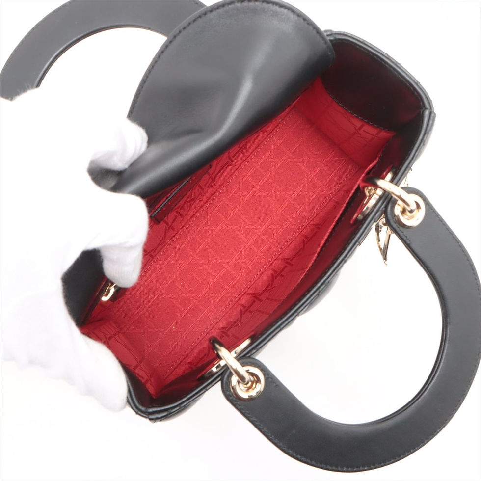 Thumbnail: Lady Dior Small MYABC - Black Cannage & Gold Hardware
