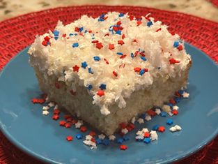 Dishing It Out: 4th of July Coconut Poke Cake