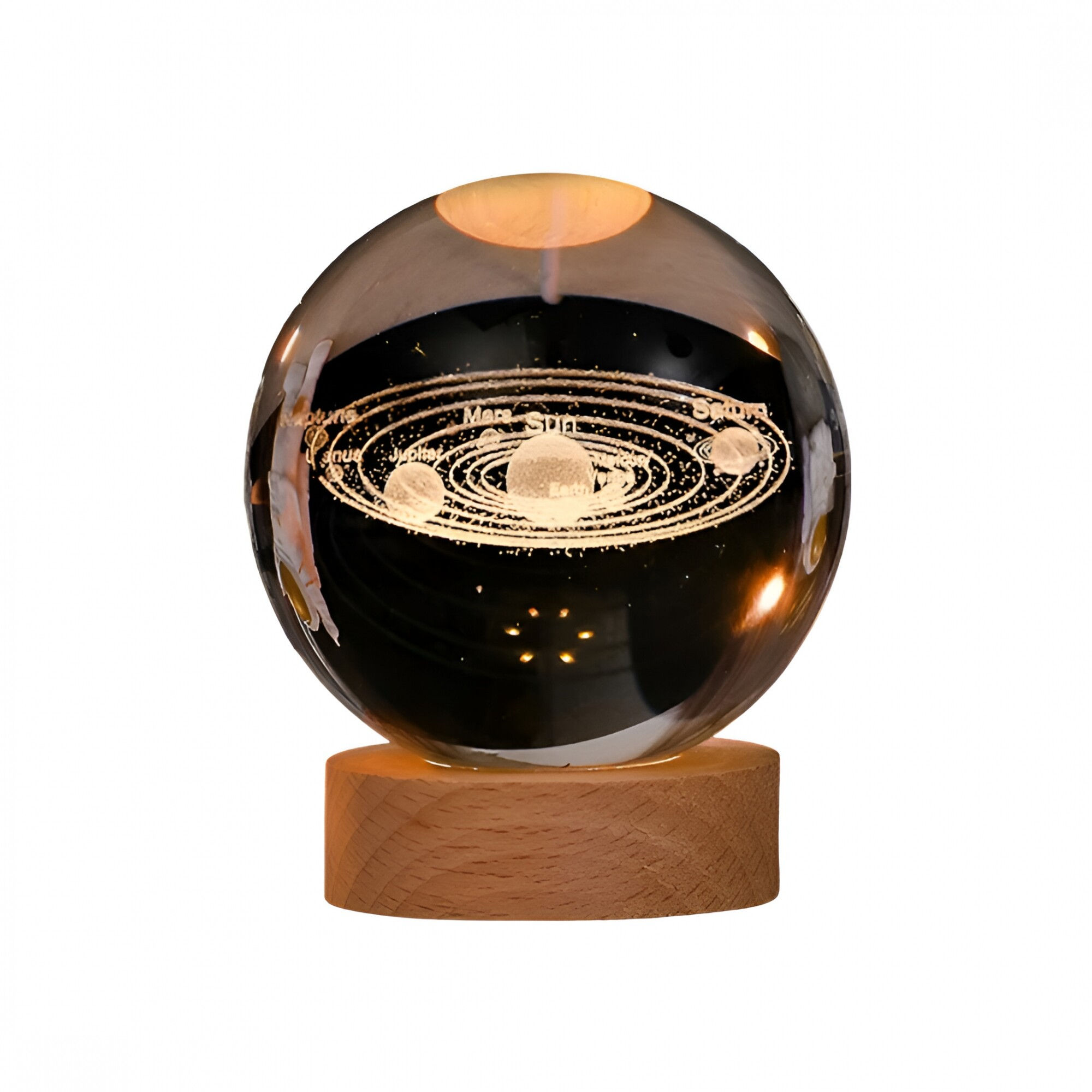 Lámpara Bola De Cristal 8cm Usb Diseños Regalo Navidad