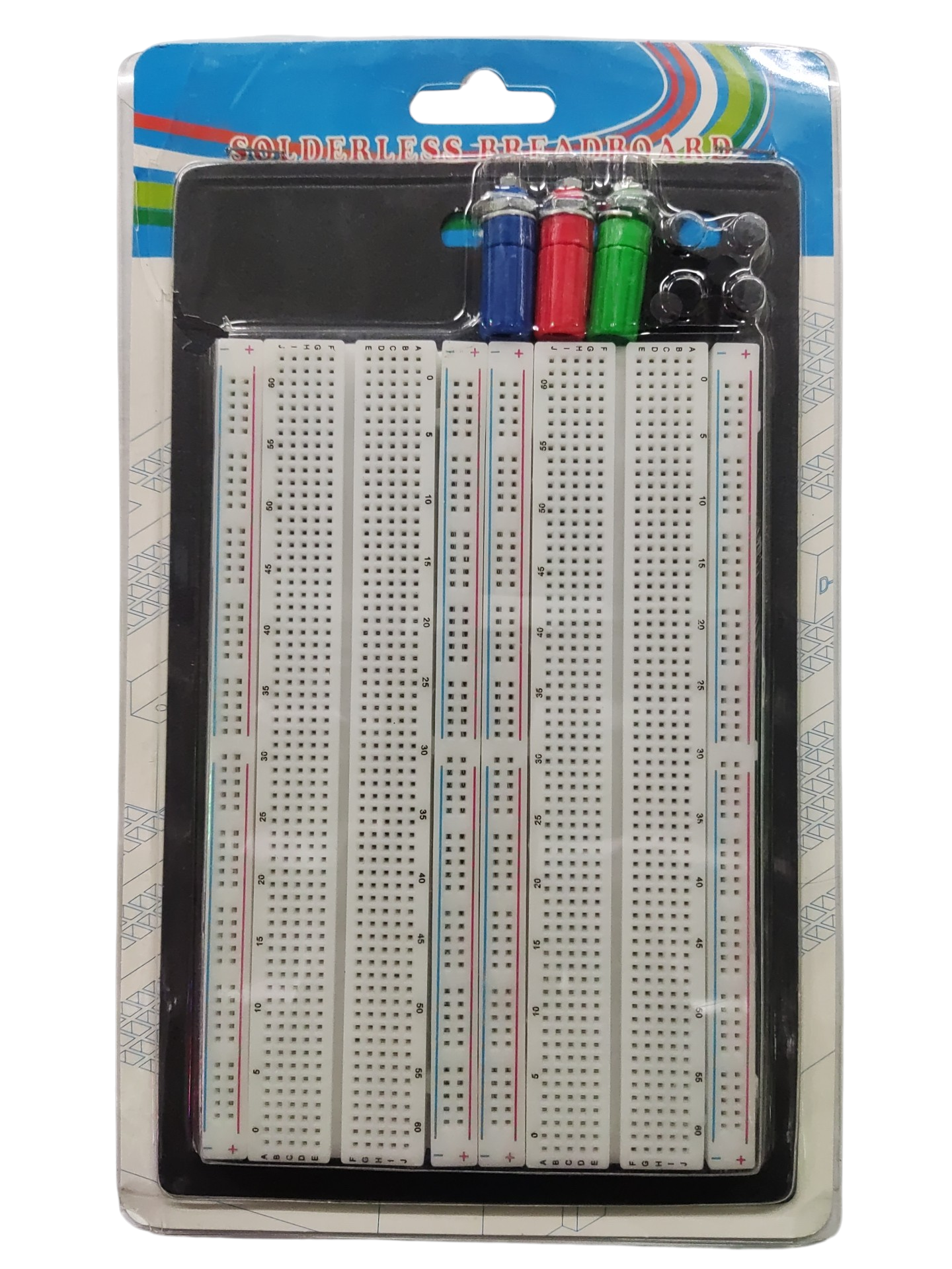 Protoboard 2 Regletas 1660p Base Metalica Electronica