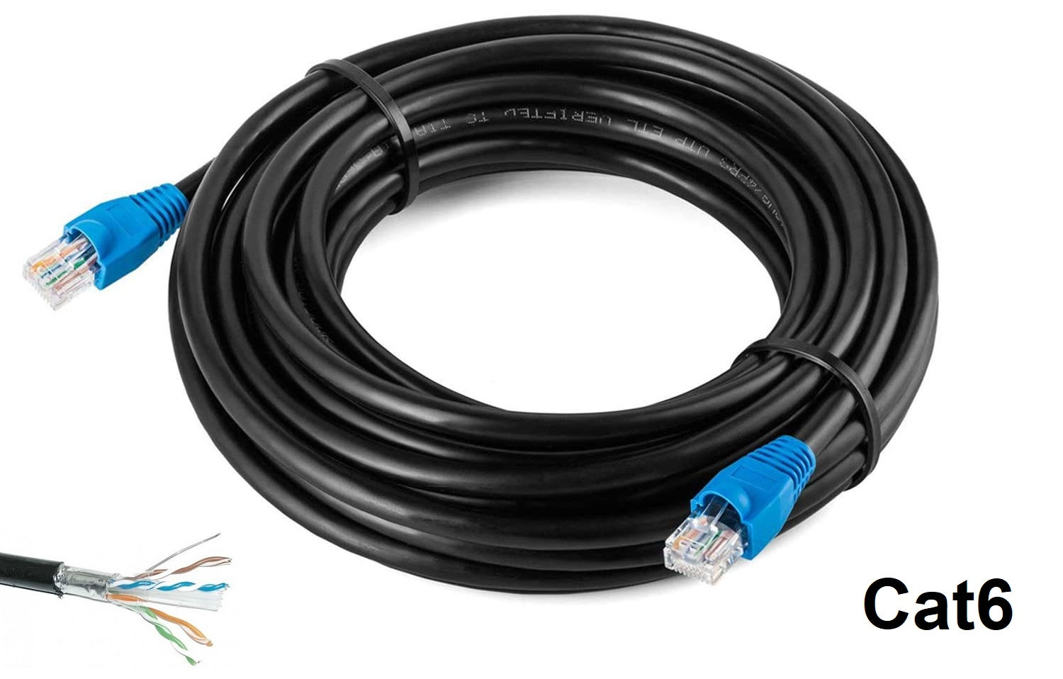 Cable De Red Exterior 10m 20m 30m 50m  Cat6 Categoria 6