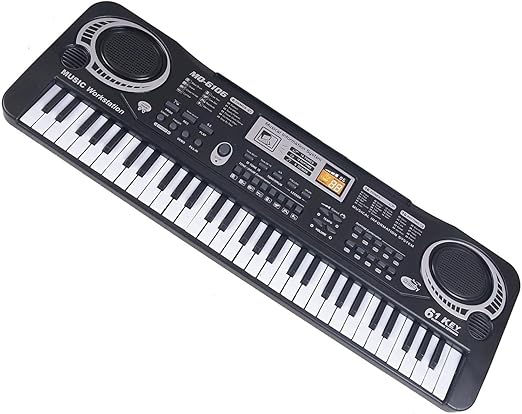 Piano Electronico 61 Teclas Completo Con MIcrofono Para Niño