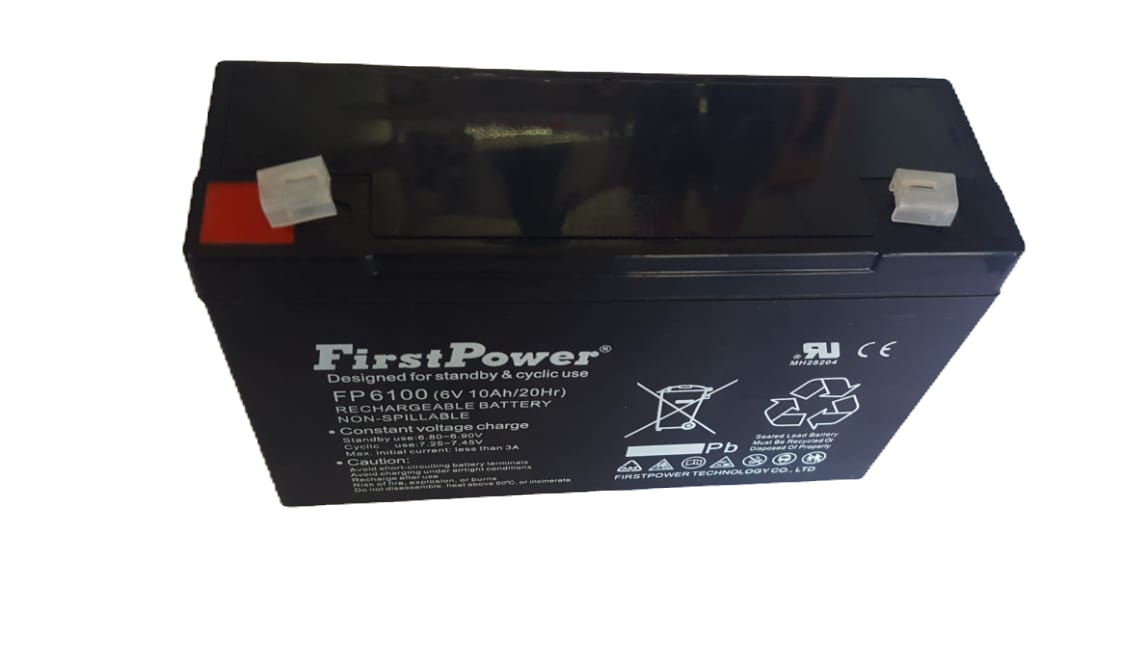 Bateria Recargable 6v 10a Seca 6 Voltios 10 Amperios 10ah