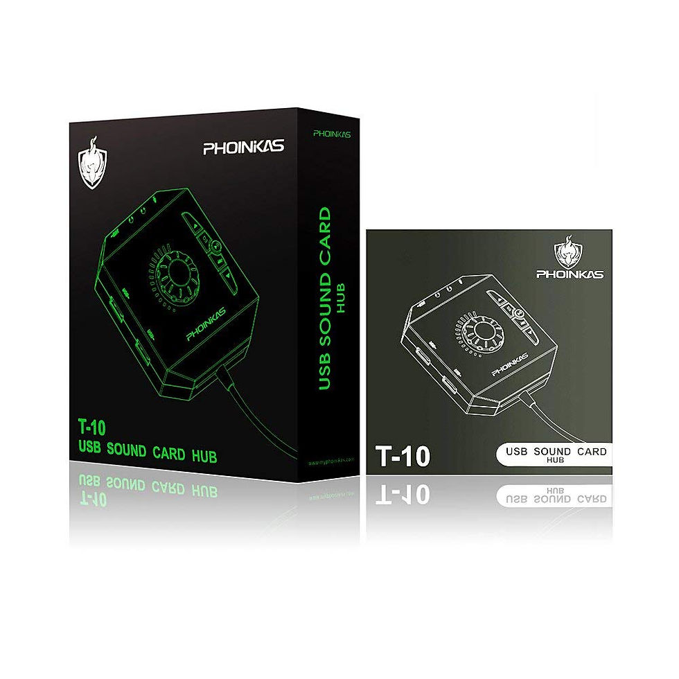 Miniatura: Tarjeta De Sonido Audio Externa + 3 Hub Usb Phoinikas