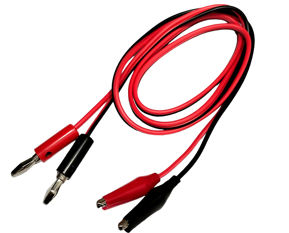 Cable de Pruebas Banana - Lagarto Rojo y Negro 50cm