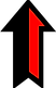 Black and Red Up Arrow