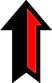 Black and Red Up Arrow
