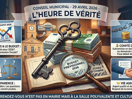 TRANS-EN-PROVENCE, CONSEIL MUNICIPAL DU 29 AVRIL 2026 : VOTRE ARGENT AU CŒUR DES DÉBATS